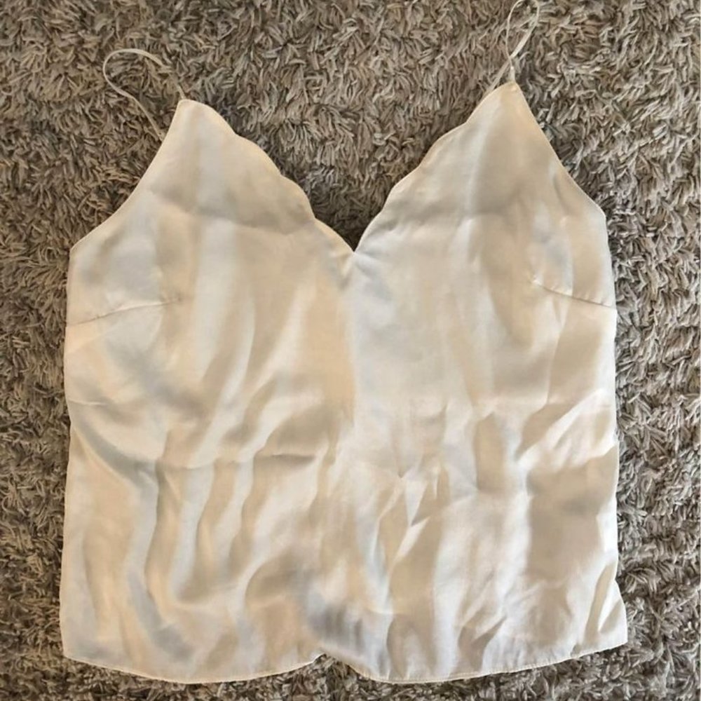 Scalloped Silky Tank Top